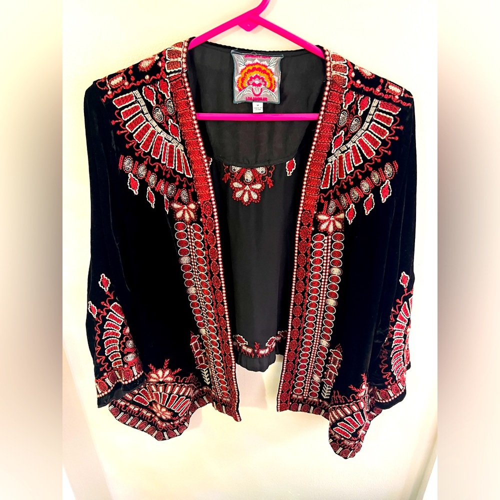 jonny Was Velvet jacket/Cami